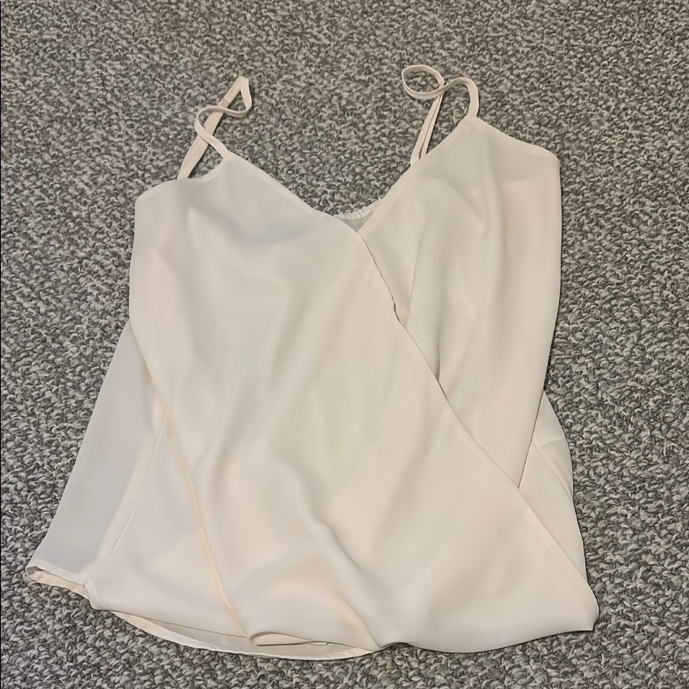 Veronica M Cream Wrap Camisole Top